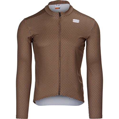 Sportful 1122506-211 Checkmate TH Jersey męski T-shirt Leather Anthracite POMPELMO XL, Skóra antracyt pompelmo, XL