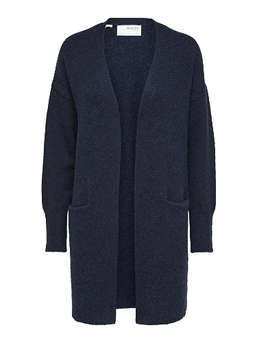 SELECTED FEMME Damski kardigan z dzianiny alpaka mieszanka wełny, Dark Sapphire, S