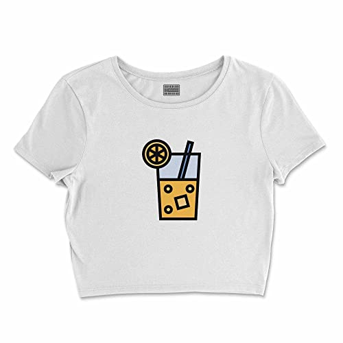 Bona Basics, Koszulka damska z nadrukiem cyfrowym,%100 bawełna, biała, casualowa, topy damskie, rozmiar: S, biały, S Krótki