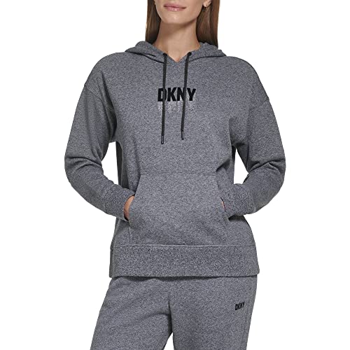 DKNY Bluza damska, Czarna wrzosowa, L