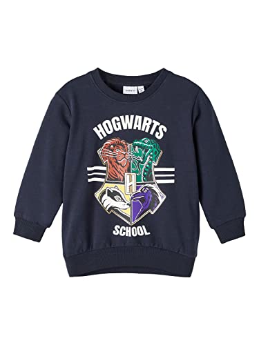 NAME IT Bluza chłopięca Nmmolf Harrypotter Sweat Bru Wab, Dark Sapphire, 98
