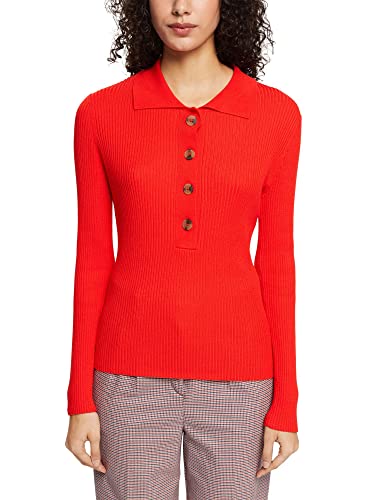 ESPRIT Sweter damski 092EE1I352, 630/RED, XL, 630/czerwony, XL