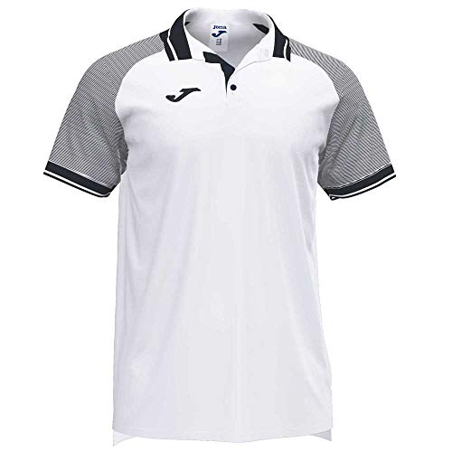 Joma Męska koszulka polo Essential Ii, biało-czarna, XXXXXXS