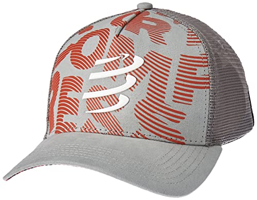 COMPRESSPORT Czapka z daszkiem unisex, Stop metali/pomarańczowy, jeden rozmiar