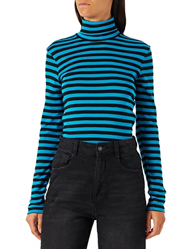 United Colors of Benetton Koszulka damska, Jasnoniebieski, w paski 9 M0, XS