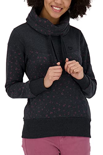 Alife and Kickin SunshineAK B bluza damska sweter ze stójką sweter XS-XXL, Moonless Melange, S, Moon less melanż