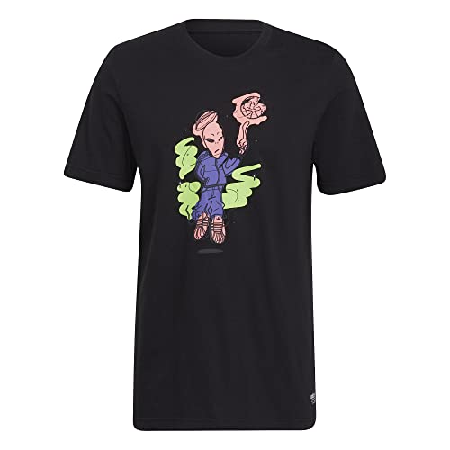 adidas Męski T-shirt Stokd Tee Alien T-Shirt, czarny, L