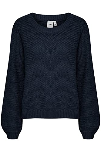 ICHI Damski sweter Ihnoelle Ls, 1940101/Total Eclipse Melange, XL