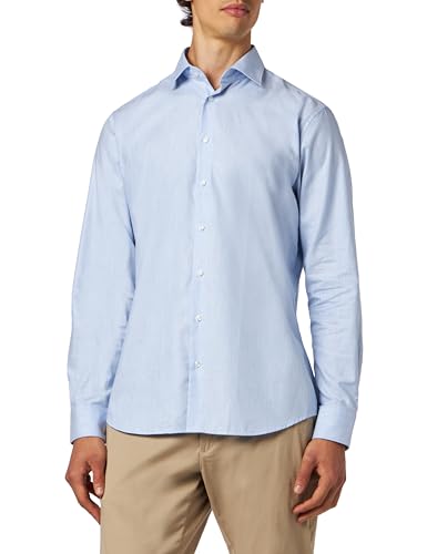 Seidensticker Męska koszula z długim rękawem o dopasowanym kroju, jasnoniebieski, 41
