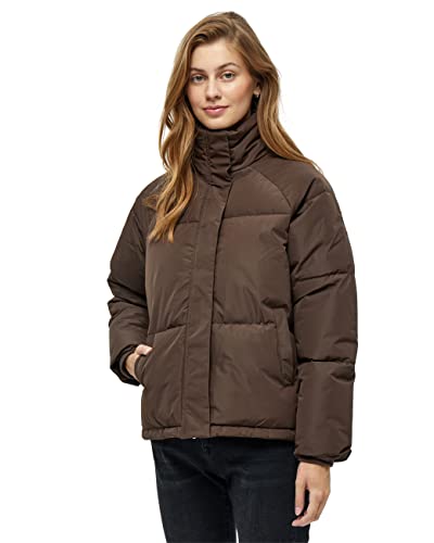 Minus Damska kurtka Alexis krótka Puffer, Łupek brązowy, 38