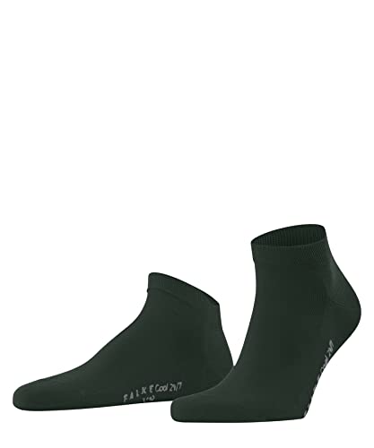 FALKE Mężczyźni Skarpety do trampek Cool 24/7 M SN Organiczna Bawełna krótkie jednokolorowe 1 Para, Zielony (Hunter Green 7441), 43-44