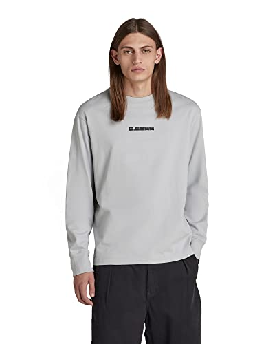 G-STAR RAW Koszulka męska Raw Back Gr Boxy R T Ls, szary (magnez C784-1328), L