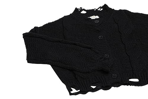 gaya Damski jednorzędowy kardigan z dzianiny czarny XS/S, czarny, XS