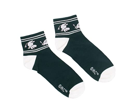 Moomintroll Running męskie skarpety Moomin Retro Ankle Socks skarpety męskie, zielony las, biały, 40-45 EU