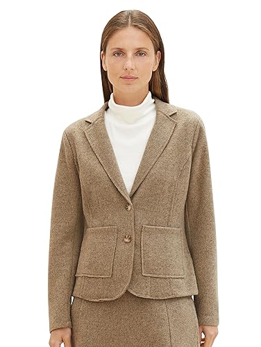 TOM TAILOR blezer damski, 33962 - Doeskin Melange, L