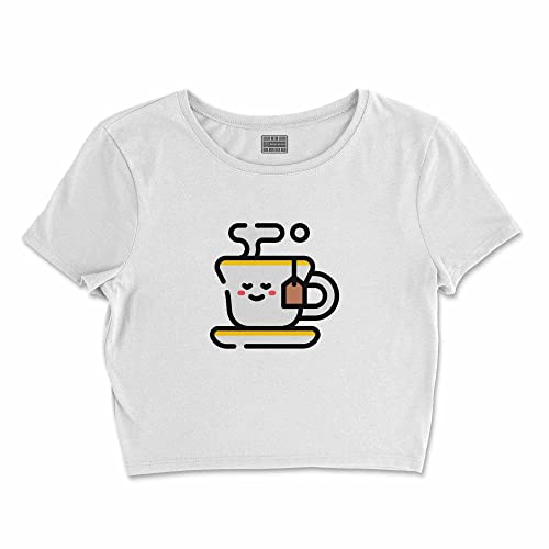 Bona Basics, Damski T-shirt basic, z nadrukiem cyfrowym, 100 bawełny, biały, swobodny, damski top, rozmiar: M, biały, M