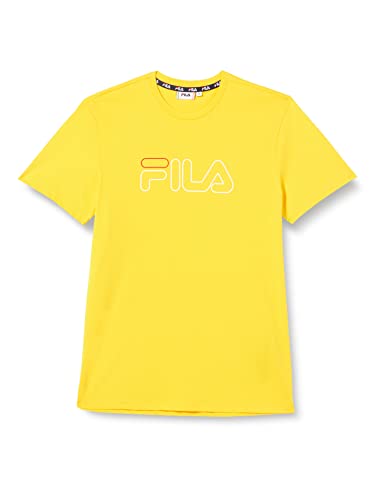 FILA Męski T-shirt SOFADE, Lemon Chrome, S, Lemon Chrome, S