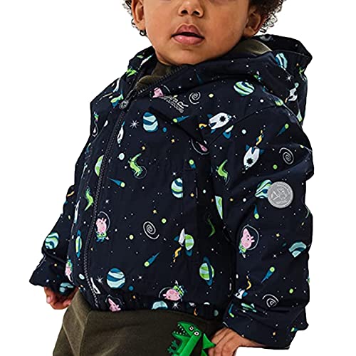 Regatta Dziecięca kurtka Peppa Buddy Puddle Unisex, granatowy, 3 Lata
