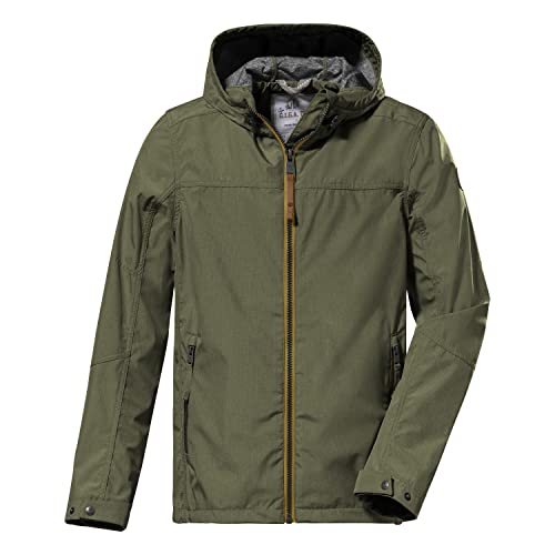 G.I.G.A. DX Męska kurtka softshell/kurtka outdoorowa z kapturem - GS 9 MN SFTSHLL JCKT, oliwkowa, L, 38213-000