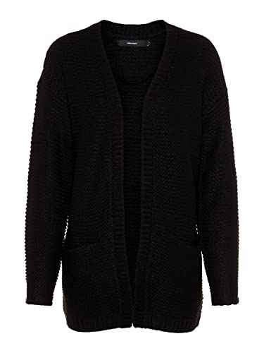 VERO MODA CURVE Vmno Name Ls kardigan Noos Cur damski kardigan, czarny, 52/54 Duże rozmiary