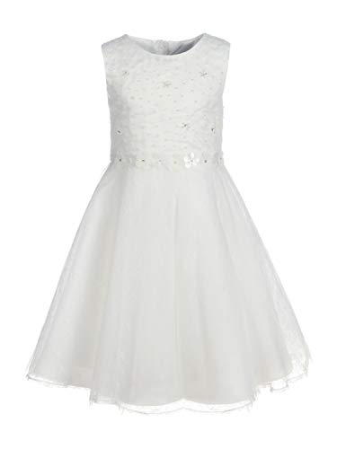 Happy Girls Damska sukienka w kwiaty, sukienka dziecięca, wełniana biel, 86, wełniany biały