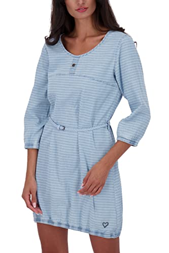 alife & kickin Damska sukienka Doroak DNM B z długim rękawem, sukienka dżinsowa, sukienka na czas wolny, letnia sukienka XS-XXL, Light denim, L