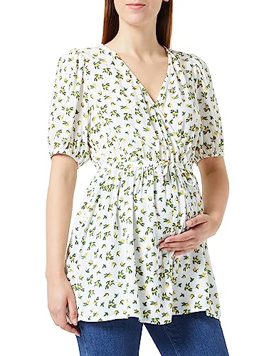 MAMALICIOUS Damska koszulka ciążowa, Snow White/Aop: cytryna w kolorze żółtym, L