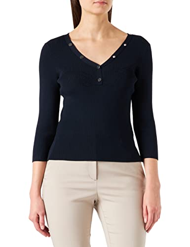Morgan Damski sweter z cienkim rękawem 3 rękaw, Marine, XS