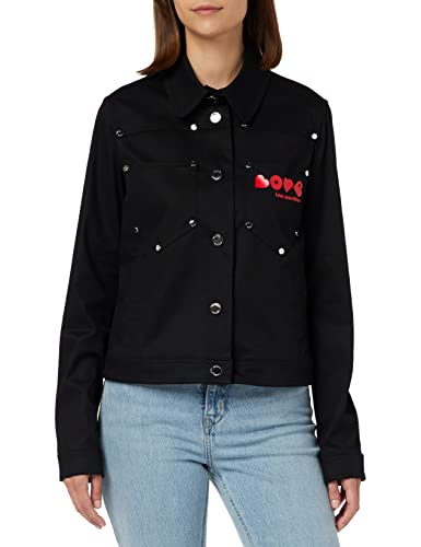 Love Moschino Trucker Kurtka Damska, Czarny, 34