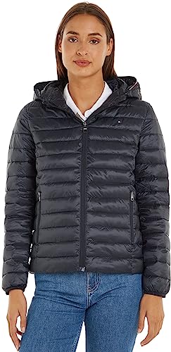 Tommy Hilfiger Damska kurtka LW wyściełana globalna w paski, pustynne niebo, 3XL, Pustynne niebo