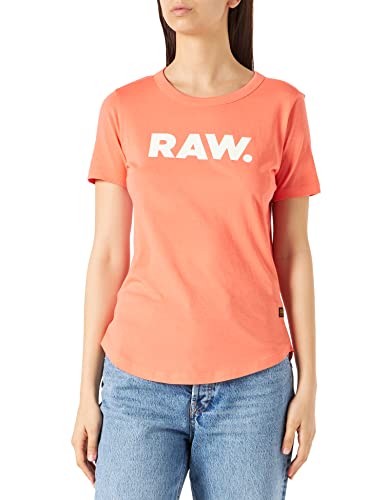 G-STAR RAW Raw. Slim R T Wmn T-Shirt damski, Różowy (Fiery Coral D21226-4107-d159), XS