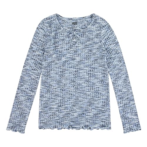 Levi's Dziewczęca koszulka Lvg Space Dye Ls Knit Top 4ej164, Niebieski koronkowy, 10 lat