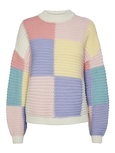 PIECES Damski sweter z dzianiny PCJAMIE, Cloud Dancer, XL