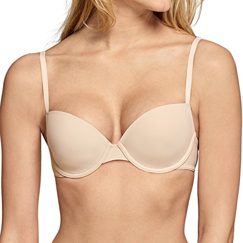 Schiesser Damski biustonosz z fiszbinami z podkładką - 152995, Sand, 90C