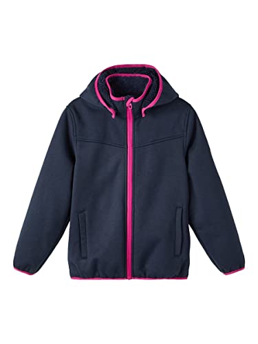 NAME IT Girl's NMFMADA Jacket SOLID FO kurtka, Dark Sapphire, 110, Dark Sapphire, 110 cm