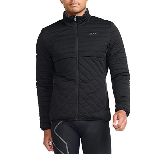 2XU Męska kurtka izolacyjna Ignition, czarna/turbulencja, XL, czarny/turbulencja, XL