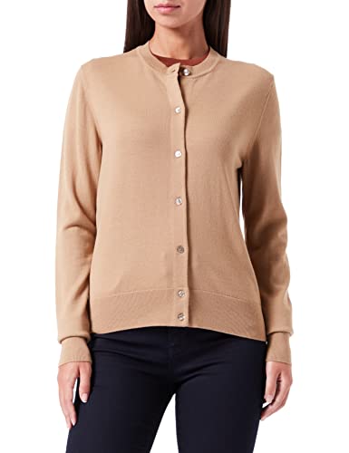 BOSS Damski sweter kardiganowy, średni beżowy, M