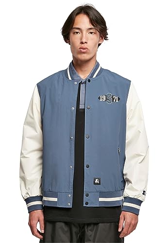 Starter męska kurtka Starter Nylon College Jacket vintageblue/palewhite XXL, Vintage Blue/Palewhite, XXL