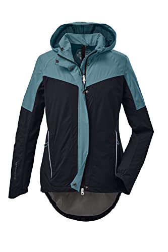 Killtec Damska kurtka funkcyjna z kapturem i ochroną przed pryskaniem, pakowana, wodoszczelna KOS 27 WMN JCKT, granatowa, 40, 38292-000