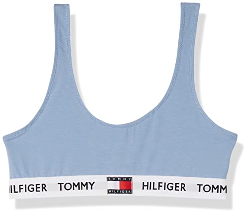 Tommy Hilfiger Damski biustonosz bez podszewki, Niebieski księżycowy, L