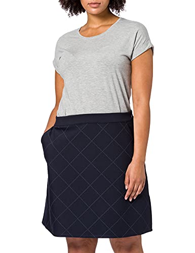 TOM TAILOR Damski Spódnica dżersejowa w kratkę 1024174, 25961 - Navy Gridcheck, 36