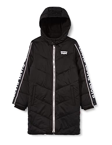 Levi's Kids Kurtka dziewczęca Lvg Long Puffer, Czarny, 10 Lata