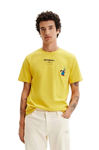 Desigual T-shirt męski, żółty, M
