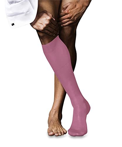 FALKE Mężczyźni Podkolanówki No. 9 M KH Czysta Bawełna Fil d'Ecosse długie jednokolorowe 1 Para, Czerwony (Rose 8680), 39-40