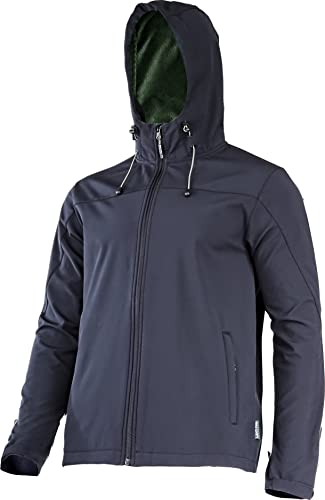 Lahti PRO Męska kurtka softshellowa z kapturem | rozmiar: 2XL | czarna | wodoszczelna | kurtka softshellowa | kurtka funkcyjna | oddychająca | wiatroszczelna, czarny, XXL