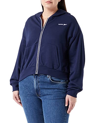 Reebok Damska bluza z kapturem ID Energy na zamek błyskawiczny, Vector Navy, S, Vector Navy, S