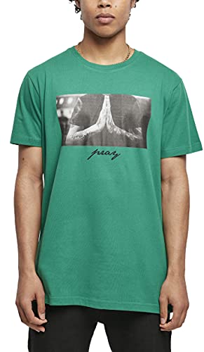 Mister Tee Men Pray Tee T-shirt męski, dostępny w wielu różnych kolorach, rozmiary XS-5XL, zielony (Forest Green), S