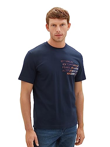 TOM TAILOR T-shirt męski, 10668 - Sky Captain Blue, S