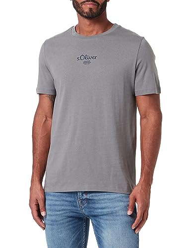 s.Oliver Męski T-shirt z krótkim rękawem, szary, S