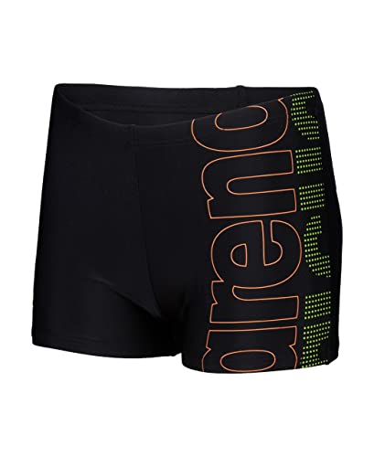 Arena Boy's Swim Short Graphic Trunks Dla dzieci i młodzieży, Black-soft Green, 10-11 anni